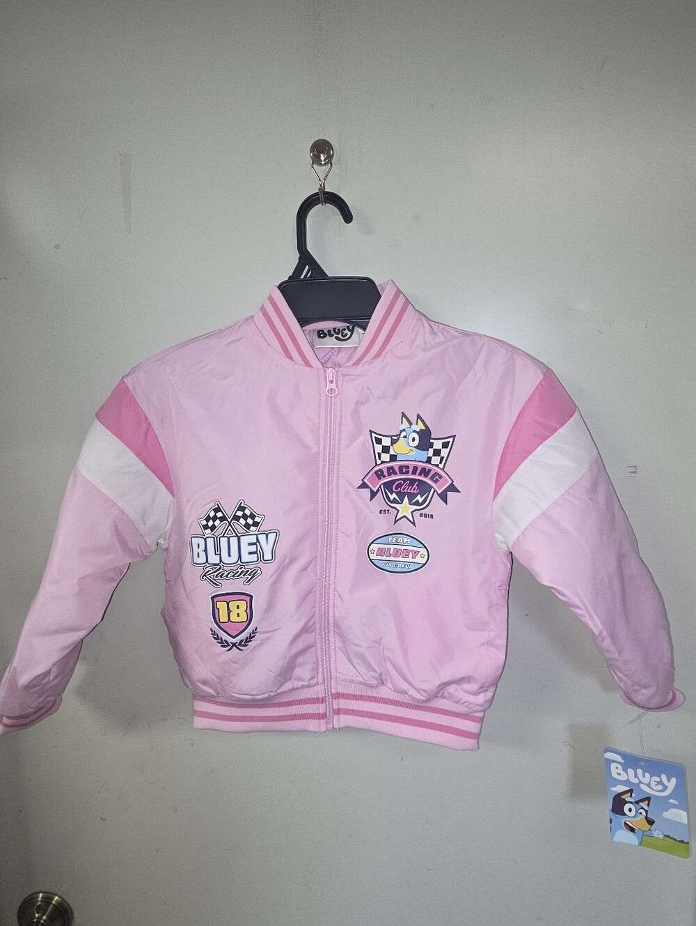 Bluey Pink Racing Jacket for Kids
